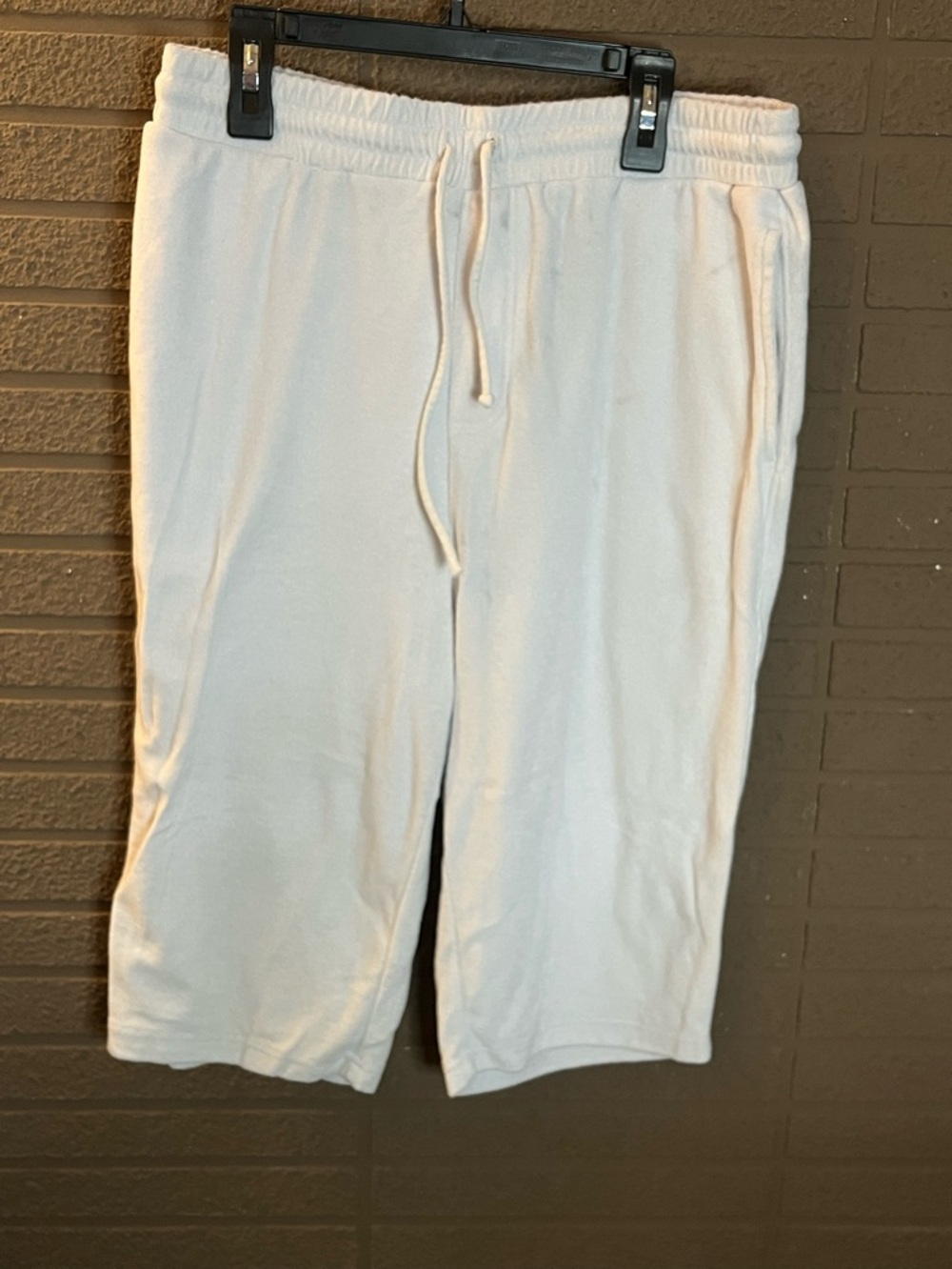 Chaser Casual White Drawstring Sweatshorts